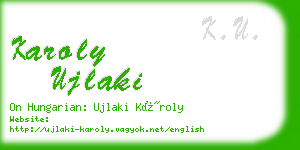 karoly ujlaki business card